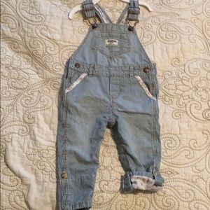 NWOT striped overalls
